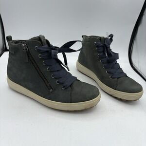 Ecco Boot Shoes Womens Size 7 EU 38 Soft 7 Tred Gore-tex High Sneaker Navy Blue
